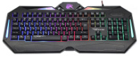 Клавиатура Qumo Spirit K09, Rainbow, мембран.,104кл., 19 AntiGhost, черный