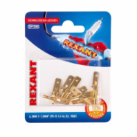 Клемма плоская REXANT штекер 6.3 мм, 1-1.5 мм², (РП-п 1.5-(6.3) L = 25,5 мм/ DJ611-6.3B)