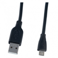 Кабель Perfeo MicroUSB U4004, 2А, ПВХ, 0.5м, черный