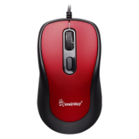 Мышь SmartBuy 353, USB, пров.,опт.,4кн., 800-2400dpi, красный