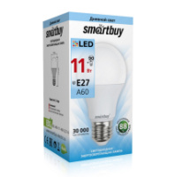 Лампа SmartBuy LED A60 11Вт Е27 4000К 1100Лм (аналог лампы 100W) светодиодная, белый свет Лампа SmartBuy LED A60 11Вт Е27 4000К 1100Лм (аналог лампы 100W) светодиодная, белый свет