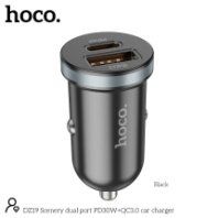 АЗУ Hoco DZ19, 1USB/1Type-C, QC3.0+PD30W, 3A, черный АЗУ Hoco DZ19, 1USB/1Type-C, QC3.0+PD30W, 3A, черный