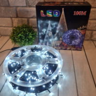 LED гирлянда Нить, уличная, белый, 100м, 220В