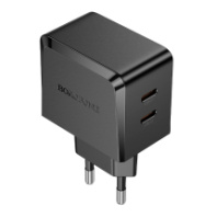 СЗУ BOROFONE BAS62A, 2Type-C, PD45W, 3А, черный