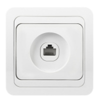 Розетка телефонная 1-местная SmartBuy "Марс" белая