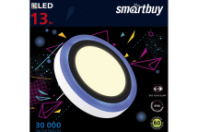 Cветодиодный (LED) светильник SmartBuy DLB с подсветкой накладной 13w/3000K+B/IP20