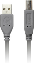 Кабель USB - USB 2.0 (AM-BM) 5м Smartbuy серый (K-570-80)