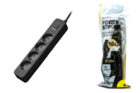 Сетевой фильтр Perfeo "POWER STREAM" 4 розетки, защитные шторки, 10А, 2500Вт, 5м, черный Сетевой фильтр Perfeo "POWER STREAM" 4 розетки, защитные шторки, 10А, 2500Вт, 5м, черный