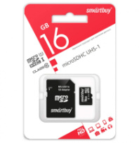 Карта памяти micro SD 16Gb SmartBuy class 10 UHS с адаптером Карта памяти micro SD 16Gb SmartBuy class 10 UHS с адаптером
