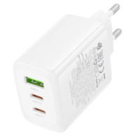 СЗУ BOROFONE BN32, 1USB/2Type-C, QC3.0+PD65W, 3А, белый