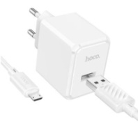 СЗУ Hoco CS11A, 1USB, 2.1A + MicroUSB 1м, белый СЗУ Hoco CS11A, 1USB, 2.1A + MicroUSB 1м, белый