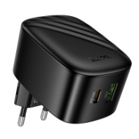 СЗУ Hoco CS101A, 1USB/1Type-C, QC3.0+PD20W, 3A, черный