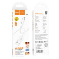 Кабель HOCO MicroUSB X87, 2.4А, силиконовый, 1м, белый