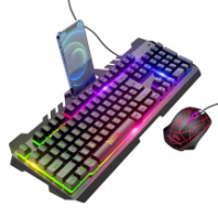 Набор игровой Hoco DI16, клавиатура+мышь, RGB подсветка черный