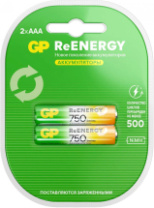 Аккумулятор GP R03 (AAA) 750mAh BL2 ReENERGY 2/20