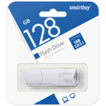 Накопитель USB 128Gb SmartBuy Clue White 3.0/3.1