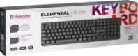 Клавиатура DEFENDER Elemental HB-239 RU, USB, мембран.,104кл., черный