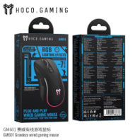 Мышь HOCO GM601, USB, подсвет.,игров.,пров.,опт.,7кн., 1200-3600dpi, черный