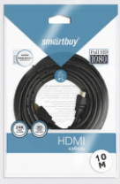 Кабель HDMI - HDMI 10м с фильтрами Smartbuy (1.4) черный (K-302-20) Кабель HDMI - HDMI 10м с фильтрами Smartbuy (1.4) черный (K-302-20)