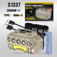 Фонарь HX817 налобный (COB, 5 LED) Фонарь HX817 налобный (COB, 5 LED)