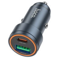 АЗУ Hoco Z57A, 1USB/1Type-C, QC3.0+PD30W, 3A, метал. серый АЗУ Hoco Z57A, 1USB/1Type-C, QC3.0+PD30W, 3A, метал. серый