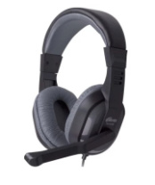 Гарнитура полноразмерная Ritmix RH-534М, 2м, 2*AUX 3.5мм, черный/серый