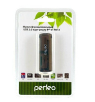 Card Reader Perfeo PF-VI-R013 (USB2.0 - SD/MMC/MicroSD/MS/M2) черный
