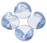 Прозрачные круглые накладки-протекторы для мебели (4.2*4.2*1.5 см), 4 шт.