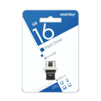 Накопитель USB 16Gb SmartBuy Poko Black OTG (MicroUSB) Накопитель USB 16Gb SmartBuy Poko Black OTG (MicroUSB)
