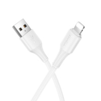 Кабель HOCO USB - Lightning X120, 2.4А, ПВХ, 1м, белый (мятая упаковка)
