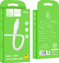 Кабель vDENMENv USB - Lightning D28L, 2.4А, ПВХ, 1м, белый 