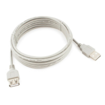 Кабель удлинитель USB - USB 2.0 (AM-AF) 3м Cablexpert серый (CC-USB2-AMAF-10-N) (пакет)