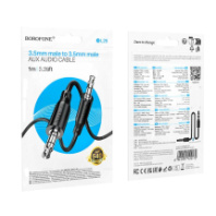 Кабель AUX 3.5мм (шт/шт) 1м BOROFONE BL26, ТПЭ, черный