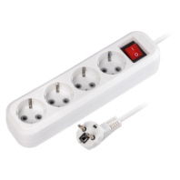 Сетевой удлинитель SmartBuy 4 розетки, 16А, 3500Вт, 7м, заземление, выкл., ПВС 3х1, белый Сетевой удлинитель SmartBuy 4 розетки, 16А, 3500Вт, 7м, заземление, выкл., ПВС 3х1, белый