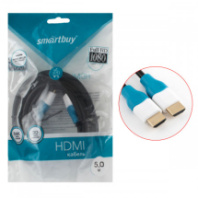 Кабель HDMI - HDMI 5м Smartbuy черный (пакет) (K-351-50)