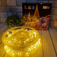 LED гирлянда Нить-звездочки, внутренняя, теплый белый, 30м, 220В