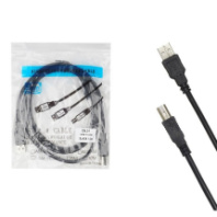 Кабель USB - USB 2.0 (AM-BM) 1.5м с фильтрами DL31 черный