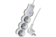 Сетевой удлинитель КОСМОС 3 розетки, 10А, 2200Вт, 5м, заземление, выкл., IP20, ПВС 3х0.75, белый Сетевой удлинитель КОСМОС 3 розетки, 10А, 2200Вт, 5м, заземление, выкл., IP20, ПВС 3х0.75, белый