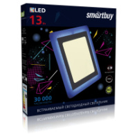 Cветодиодный (LED) светильник SmartBuy DLB Квадрат с подсветкой встраиваемый 13w/3000K+B/IP20