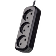 Сетевой удлинитель Perfeo "RU POWER" 3 розетки, 10А, 2200Вт, 3м, черный (P16-012)