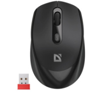 Мышь DEFENDER Vision MS-376, АКБ, 2.4ГГц+Bluetooth, беспр.,опт.,4кн., 800-1600dpi, черный