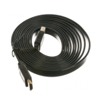 Кабель HDMI - HDMI 3м Perfeo (1.4) плоский черный (H1303)