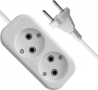 Сетевой удлинитель DEFENDER B220 2 розетки, 10А, 2200Вт, 3м, белый Сетевой удлинитель DEFENDER B220 2 розетки, 10А, 2200Вт, 3м, белый