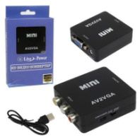 Переходник 3RCA in - VGA out (гн/гн) Live Power H128 Mini черный