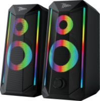 Ак. система 2.0 Qumo Tornado AS008, 15Вт RGB подсветка, черный Ак. система 2.0 Qumo Tornado AS008, 15Вт RGB подсветка, черный