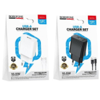 СЗУ BOROFONE BAS71A, 1USB, 2.1A + Type-C 1м, черный СЗУ BOROFONE BAS71A, 1USB, 2.1A + Type-C 1м, черный