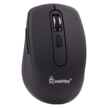Мышь SmartBuy 611AG, USB, беспр.,опт.,6кн., 800-1600dpi, бесшумная, черный