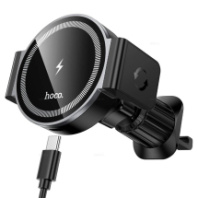 Автодержатель Hoco HW35 магнитный, на воздуховод, беспроводная зарядка MagSafe, 6.1-7", черный