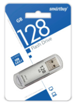 Накопитель USB 128Gb SmartBuy V-Cut Silver 3.0/3.1