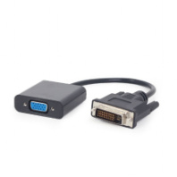 Переходник DVI-D - VGA (шт/гн) 0.2м Cablexpert черный